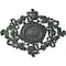 Ekena Millwork Katheryn Ceiling Medallion, Hand-Painted Athenian Green Crackle, 22 1/2"W x 30 3/8"H x 1 1/2"P CM30KTAGC - alternate 1